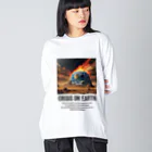 AI-assembleの地球の危機 Crisis on Earth ビッグシルエットロングスリーブTシャツ