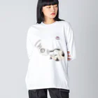 トコロコムギのにょろにょろ猫チューブ Big Long Sleeve T-Shirt