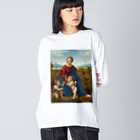 世界美術商店の牧場の聖母 / Madonna del Prato ビッグシルエットロングスリーブTシャツ