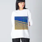 水草の波打ち際（夕暮れ） Big Long Sleeve T-Shirt