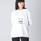 ゆきいろデザインのpanda ビッグシルエットロングスリーブTシャツ