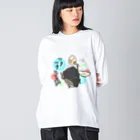 AtelierCharoiのツクツク音頭 Big Long Sleeve T-Shirt