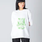 °RUMの°RUM推しグッズ(薄緑)QR ビッグシルエットロングスリーブTシャツ