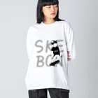 【KOTCH】 Tシャツショップのスケボーキャット Big Long Sleeve T-Shirt