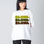 Saunagirl/サウナガールのSAUNA SAUNA SAUNA  Big Long Sleeve T-Shirt