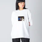patatsukubaのスペースキャット・AKEMI Big Long Sleeve T-Shirt