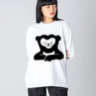 ナラティヴ・ラボ マーケットのくまざわくん（ブラックライン） Big Long Sleeve T-Shirt