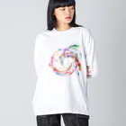 AMBROUGEの彩渦 ビッグシルエットロングスリーブTシャツ