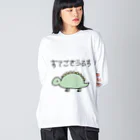 Ri0のゆるっと！すてごさうるす(カラー) ビッグシルエットロングスリーブTシャツ