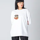 薩摩の少年爺の少年爺ジィの！いけ！いけ！どんどん ビッグシルエットロングスリーブTシャツ