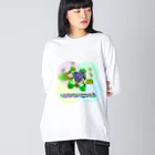 『NG （Niche・Gate）』ニッチゲート-- IN SUZURIの〇絵『額紫陽花h.t.』 ビッグシルエットロングスリーブTシャツ