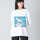 彩葉-IROHA-の戯画ザウルス(パラサウロロフス・スピノサウルス) Big Long Sleeve T-Shirt