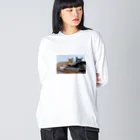 しろねこまるの茶トラのちゃちゃとキジのつぶちゃん Big Long Sleeve T-Shirt