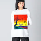 「アートとメルヘンと創作の森グッズ」のアートとメルヘンと創作の森　ノスタルジック　絵画　茜色の空　秋野あかね Big Long Sleeve T-Shirt