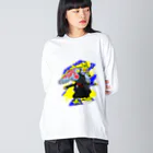 宇寅。の刀と猛禽類イメージのドラゴン Big Long Sleeve T-Shirt