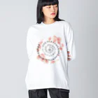 COCONUTchanのカタカムナ渦巻き第5首第6首お花デザイン Big Long Sleeve T-Shirt