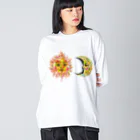 Gemo こうだともこの太陽と月 Big Long Sleeve T-Shirt