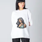 streetsnapのUrban Inked Chic、片面プリントTシャツ、期間限定 ビッグシルエットロングスリーブTシャツ