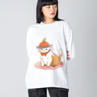 りーおすふぇんがりーのお腹ペコペコで具になっちゃったねこにゃん Big Long Sleeve T-Shirt