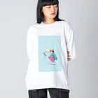 ちりげむしのCAPandKABUTOGANI ビッグシルエットロングスリーブTシャツ