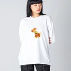 satoayaのアニマルカフェのフードアニマル　キリンバーガー Big Long Sleeve T-Shirt