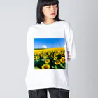 the blue seasonのヒマワリ畑 Big Long Sleeve T-Shirt