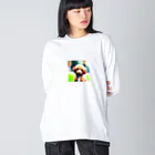 いこいの広場の可愛いトイプードル Big Long Sleeve T-Shirt