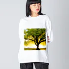 knurinの癒しウッド Big Long Sleeve T-Shirt