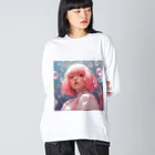 ソヒのショップのピンクな女子 Big Long Sleeve T-Shirt