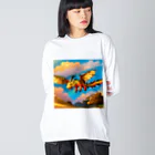 Wakuryuの八恩森の守り空龍　 Big Long Sleeve T-Shirt