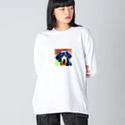 KaSumi's shopのドヤ顔ダックスフンド ビッグシルエットロングスリーブTシャツ