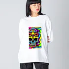 jack_and_beanのヘビーメタルでロックなスカル Big Long Sleeve T-Shirt