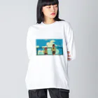 私立パラの丸高校の屋上のビッグシルエットロンT Big Long Sleeve T-Shirt