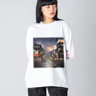 インスピレーションshopの日本の街並み Big Long Sleeve T-Shirt