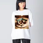 chocobo25whiteのミニチュアな日本家屋01 Big Long Sleeve T-Shirt