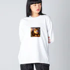 kpop大好き！のかわいい猫のイラストグッズ Big Long Sleeve T-Shirt