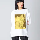 金色猫のキラキラネコ Big Long Sleeve T-Shirt