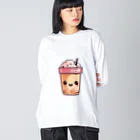 Vasetti_pressのタピオカミルクティー Big Long Sleeve T-Shirt