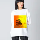 🌕朧月夜と紅茶時間☕️🫖のTREASURE SHIP ビッグシルエットロングスリーブTシャツ