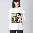 🎨デザイン宮殿🛍️の猫系美少女 Big Long Sleeve T-Shirt