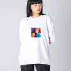 🎨デザイン宮殿🛍️の戦う乙女 Big Long Sleeve T-Shirt