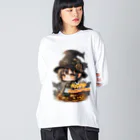 Design_Factory-Lのスチームパンク Girlハロウィンスタイル Big Long Sleeve T-Shirt