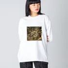 TAIYO 猫好きの太陽アート加工 Big Long Sleeve T-Shirt