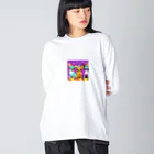 チワワ愛好家ショップのかぼちゃ大騒動！ハロウィン・チワワトリオの楽しいパーティー Big Long Sleeve T-Shirt