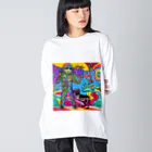 nob10のrider&dog Big Long Sleeve T-Shirt