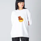 satoayaのアニマルカフェのドリンクマ　コーヒー Big Long Sleeve T-Shirt