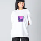 LEONのネオンな街並み Big Long Sleeve T-Shirt