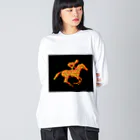 mumusの馬　colorful Big Long Sleeve T-Shirt