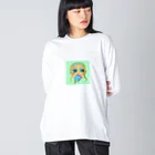 basemanのアイス食べるギャル Big Long Sleeve T-Shirt