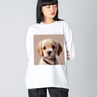 kunkun1048のめちゃカワ犬 ビッグシルエットロングスリーブTシャツ